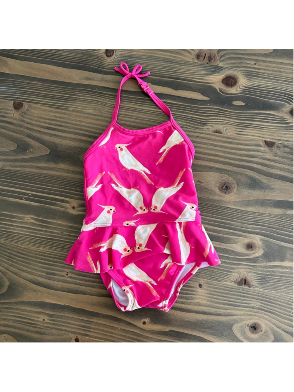 Baby Girl Clothing Bundle 3-6 Months Swimsuits Dress Footed Pajamas Summer 6pc - Picture 12 of 13